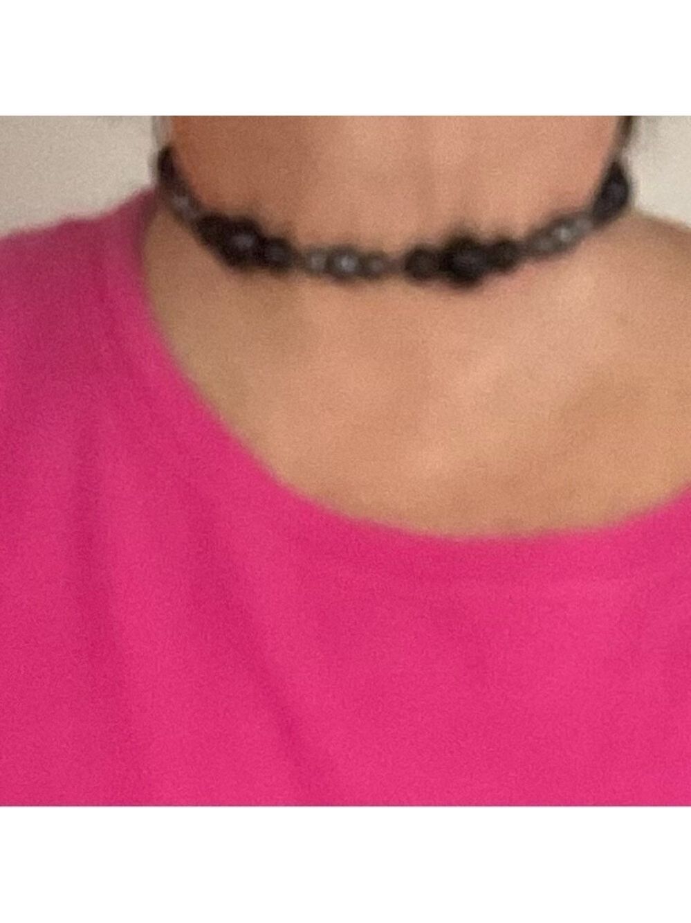 Vintage Black Amber Wrap Bracelet Ankle Choker - Picture 5 of 5